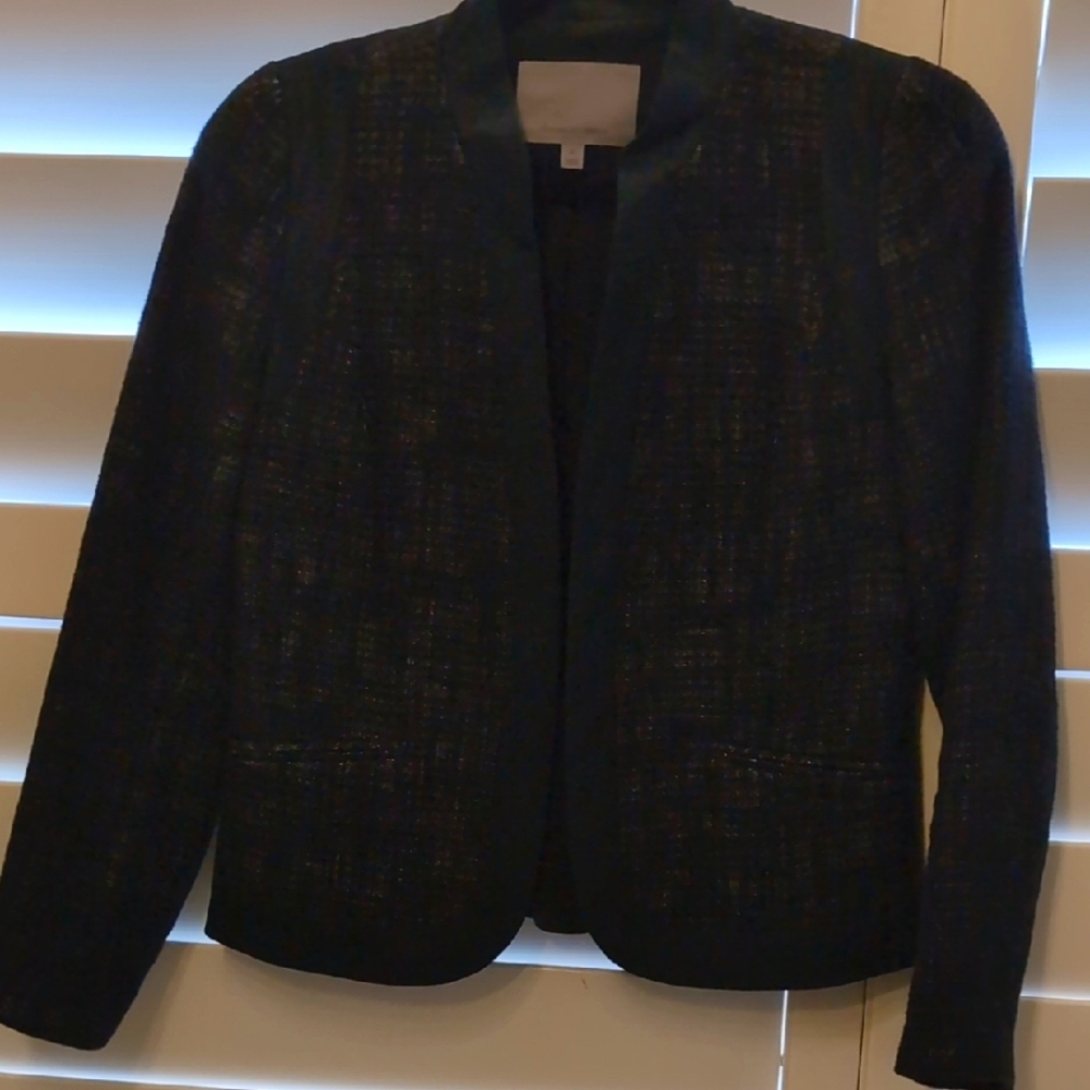 Navy Tweed Blazer, Size XS